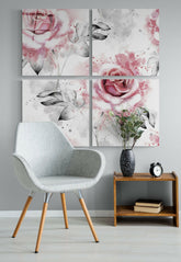 Roses Quadro Glass Wall Art.